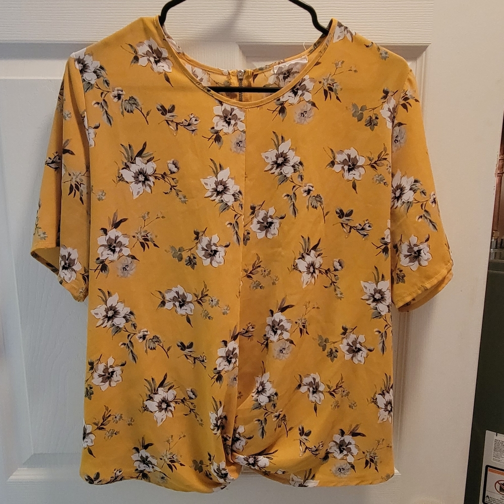 Yellow Floral Top